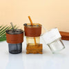 450ml Glass Tumbler with Straw