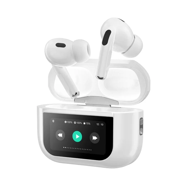 WHITE NEW A9 PRO APPLE AIRPODS ANC/ENC NOISE REDUCTION TOUCH CONTROL BLUETOOTH 5.4 WIRELESS EARBUDS - Image 2