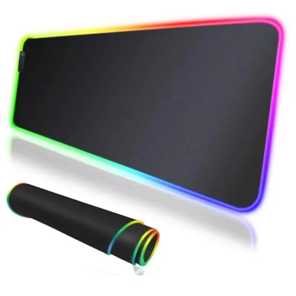 Rgb Gaming Mouse Pad Large (800×300×4mm) Led Mousepad With Non-Slip Rubber Base Soft Pad - Image 3