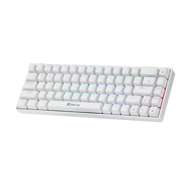 XTRIKE ME GK-994W WIRELESS 2.4G RGB BT GAMING KEYBOARD WHITE - Image 2