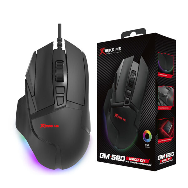 XTRIKE ME GM520 (8 Buttons) RGB Wired Gaming Mouse